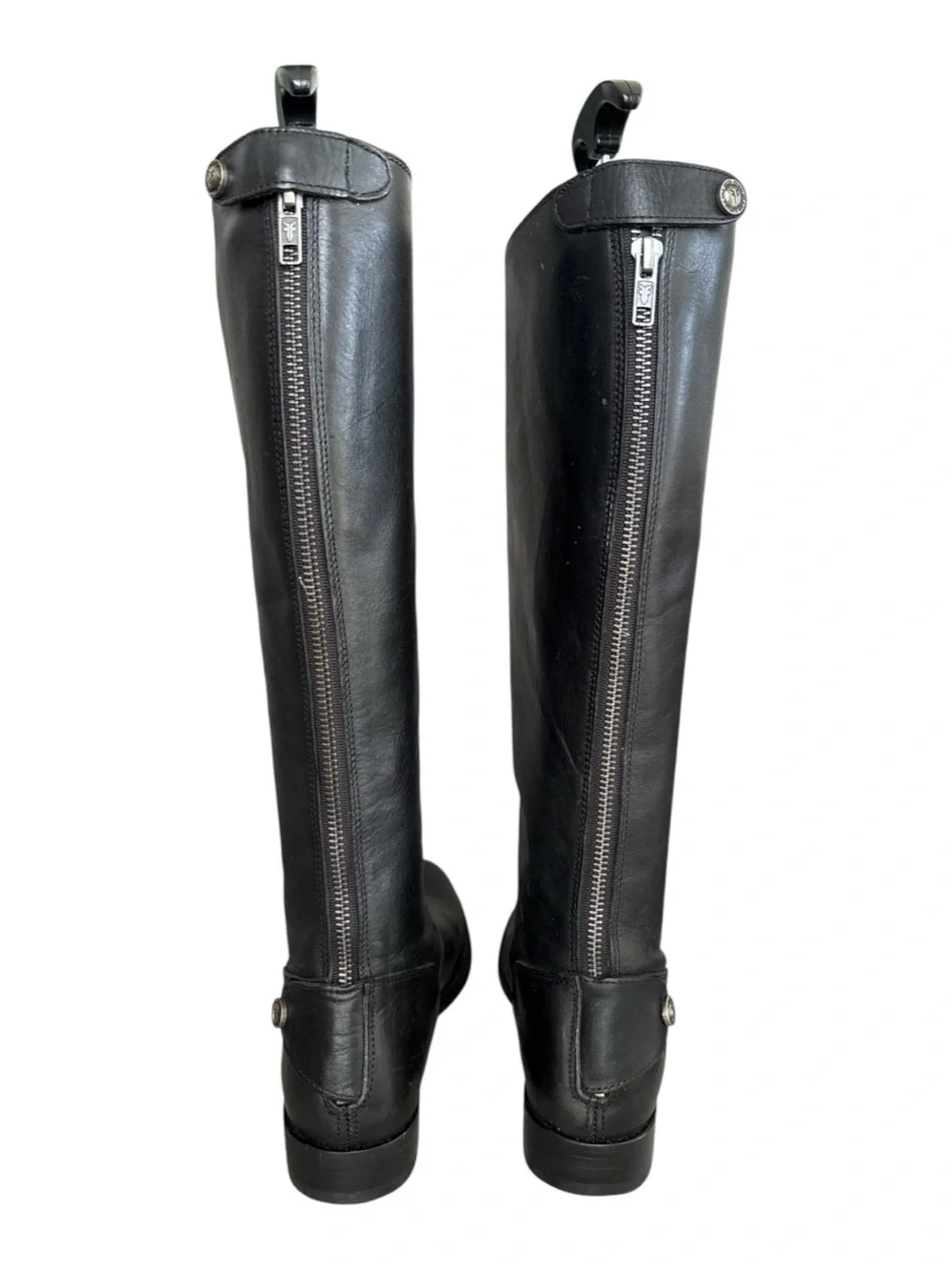 Frye Melissa Buckle Back Black Women's Riding Boots - Classic Tall Leather Boots